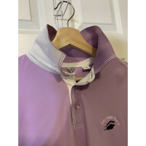 Cutter & Buck Polo Golf Dry Tech Men’s Sz XL Fair Oaks Ranch Purple Distress - Picture 9 of 10